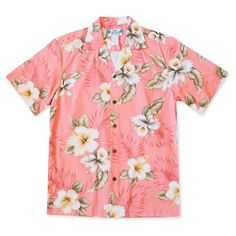 Vintage floral Hibiscus print extends the laid-back island vibe of a lightweight Hawaiian sport shirt in a roomy, relaxed cut. Hawaiian-made in Honolulu, Hawaii with coconut buttons and matching chest pocket. Relaxed pointed collar Coconut buttons Matching left chest pocket Short sleeves Straight hem Cotton Poplin Made in Hawaii, USA Size S - 2XL Cheap Yellow Hawaiian Shirt For Spring, Cheap Hawaiian Camp Shirt With Hibiscus Print, Affordable Short Sleeve Hawaiian Shirt With Tropical Print, Cheap Vacation T-shirt With Hibiscus Print, Cheap Graphic Tee With Hibiscus Print, Cheap Hibiscus Print Shirt For Vacation, Affordable Yellow Hawaiian Shirt, Printed Hawaiian Short Sleeve Shirt, Cheap Hawaiian Shirt With Hibiscus Print