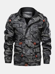 1 Camouflage Outfits, Camouflage Hoodie, Leather Jacket With Hood, Camouflage Jacket, Mens Winter Coat, Men's Leather Jacket, Aviator Jackets, Types Of Jackets, Motorcycle Leather