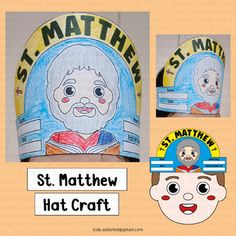 st mathew hat craft with an image of a child's head