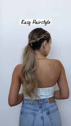 Simple Hairstyles For Date Night, Simple Braid Ponytail Hairstyles, Hairstyles Pulled Back For Work, Hair Ideas For Rainy Days, Braided Hairstyles For Wedding Guest, Dirty Hair Day Styles, Cruise Hairstyles Easy, Cute Pulled Back Hairstyles For Work, Easy Hairstyles For Bad Hair Days