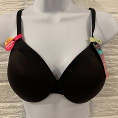 Maidenform Full Coverage Bra 36b Convertible Straps New With Tag Fitted Padded Black Bra, Fitted Black Padded Bra, Black Shaping Push-up Bra, Shaping Black Push-up Bra, Maidenform Bras, Full Coverage Bra, Women's Intimates, Convertible, Bra