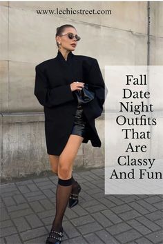 Autumnal Night Out Outfit, Fall 2024 Date Outfits, Night Out With Coworkers Outfit, Elegant Going Out Outfits Classy, British Night Out Aesthetic, Fall Fancy Dinner Outfit, Date Looks Outfits, Date Night In Paris Outfit, Grunge Evening Outfit