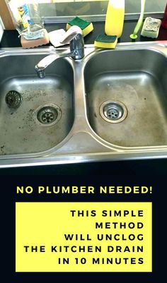 there is no plumber needed this simple method will unclog the kitchen drain in 10 minutes