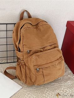 BirdinBag - Versatile Minimalist Backpack for Students: Ideal for College, High School, Outdoors, and Travel Canvas Backpack Women, Green Backpacks, Minimalist Backpack, Multipurpose Bag, College Backpack, Style Preppy, Classic Backpack, Canvas Backpack, Girl Backpacks