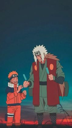 naruto and sashirt standing in the dark