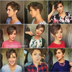 Short Back And Sides, Pixie Cut Styles, Short Brown Hair, Blonde Pixie Haircut, Cut Her Hair, Short Cut