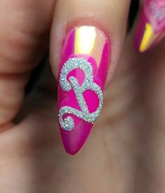 Barbie Birthday Nails, Barbie Acrylic Nails, Barbie Nail Designs, Barbie Themed Nails, Barbie Nails Design Ideas, Barbie Inspired Nails, Barbie Nails Acrylic, Barbie Nail Art, Birthday Nail Ideas