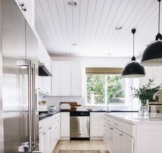 the kitchen is clean and ready for us to use it's stainless steel appliances