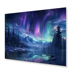 an aurora bore painting on canvas