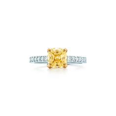 Tiffany Yellow Diamond Ring, Tiffany Yellow Diamond, Diamond Ring Tiffany, Rectangular Diamond Ring, Tiffany White, Tiffany Rings, Engagement Rings Couple, Tiffany Diamond