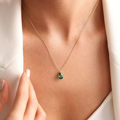 This necklace is perfect for any woman in your life. It's a beautiful Emerald , Sapphire birthstone or others in the middle. The necklace is 14k gold plated with a 925k sterling silver chain. It's a great gift for a birthday, anniversary, Christmas, or any other special occasion. Emerald Necklace, Sapphire September Birthstone Necklace , Teardrop Emearld Necklace, Christmas gifts, Anniversary necklace gifts for her 925k sterling silver , 14k gold plated  , Emerald Stone, Sapphire stone , Birthst Elegant Emerald Teardrop Pendant Necklace Gift, Elegant Teardrop Emerald Necklace Gift, Elegant Drop Emerald Necklace For Gift, Teardrop Necklace For Her, Elegant Teardrop Crystal Necklace As A Gift, Teardrop Birthstone Charm Necklace, Elegant Teardrop Birthstone Necklace Gift, Emerald Birthstone Necklace For Wedding, Elegant Teardrop Emerald Necklace As A Gift