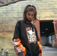 Orange Grunge Outfit, Orange Grunge, Grunge Outfit, Fashion 90s, K Fashion, 90s Grunge