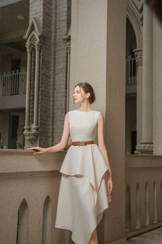 Korean Dress Style, Drees Korean Style, Korean White Dress, Gaun Fashion, Elegant Dresses Classy, Layered Dress, Foto Baby, Korean Fashion Dress, Korean Dress