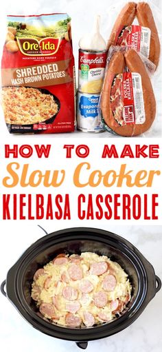 how to make slow cooker kielbasa casserole