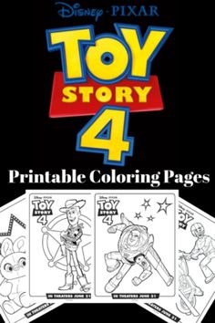 toy story 4 printable coloring pages from disney pixar and the powerpuins