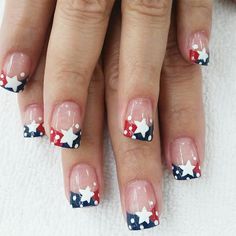 Chic Nail Art, Stunning Nails, 4th Of July Nails, July Nails, Nails Red, New Nail Art, Top Nail, Fabulous Nails