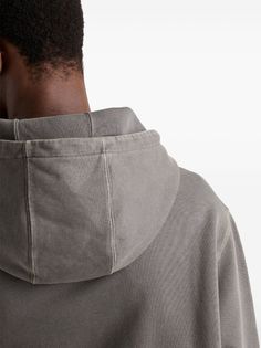 Prada Cotton Sweatshirt - Farfetch Urban Hoodie With Funnel Neck And Ribbed Cuffs, Urban Sweatshirt With Funnel Neck And Ribbed Cuffs, Cotton Fleece Sweatshirt With Drawstring Hood, Long Sleeve Cotton Fleece Sweatshirt With Drawstring Hood, Sporty Cotton Hoodie With Ribbed Cuffs, Gray Funnel Neck Hoodie For Streetwear, Cotton Sweatshirt With Drawstring Hood For Loungewear, Gray Cotton Tops With Drawstring Hood, Cotton Drawstring Hood Sweatshirt For Loungewear