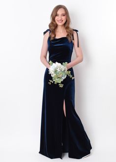 Navy blue slip slit velvet bodycon long dress, bridesmaid velvet dress, wedding guest dress, velvet pencil dress, cocktails slip dress Velvet Dress Wedding Guest, Velvet Pencil Dress, Long Dress Bridesmaid, Bodycon Long Dress, Dress Wedding Guest, Dress Velvet, Long Bodycon Dress, Dress Bridesmaid