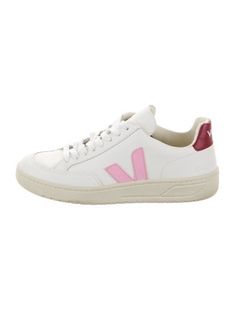 Veja Leather Low Top SneakersPink & WhiteRound-ToesLace-Up Closure at UppersFit:Sneakers by Veja typically run large, consider taking a half size down.Unfortunately, due to restrictions, this item may not be eligible for shipping in all areas. Leather Sneakers, Womens Shoes Sneakers, Low Top, Shoes Sneakers, Take That, Women Shoes, Running, Sneakers, Leather