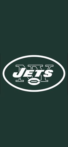 the new york jets logo on a green background