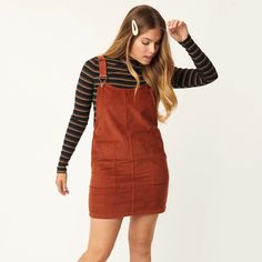 Brand New With Tags On. Never Worn. Ruse Orange Corduroy Mini Dress. Retro Style Pinafore And Outfitted With Front Pockets! Size: Small 2/4 Bust: 36-37 Waist: 26-27 Hips: 37-38 Casual Fall Pinafore Dress, Casual Long Sleeve Pinafore Dress, Casual Corduroy Pinafore Dress For Fall, Casual Cotton Pinafore Dress For Fall, Casual Fall Pinafore Dress For Workwear, Casual Knee-length Pinafore Dress For Fall, Casual Corduroy Dresses For Work, Casual Mini Pinafore Dress With Pockets, Fall Cotton Mini Dress With Pockets