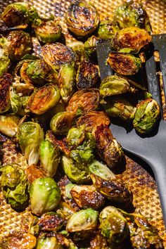 the brussel sprouts have been cooked and are ready to be eaten