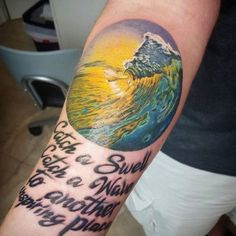 185 Wave Tattoo Designs and Ideas For Those Who Love Ocean - Tattoo Me Now Wave Tattoos, Watercolor Wave, Wild Tattoo