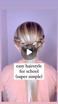 Hair Idea For School, Easy Braided Hairstyle, Idea For School, Braided Hairstyles For School, Girls School Hairstyles, Cute Hairstyles For School, Easy Hairstyles For School