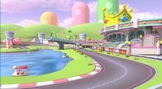 an image of mario kart racing on the nintendo wii