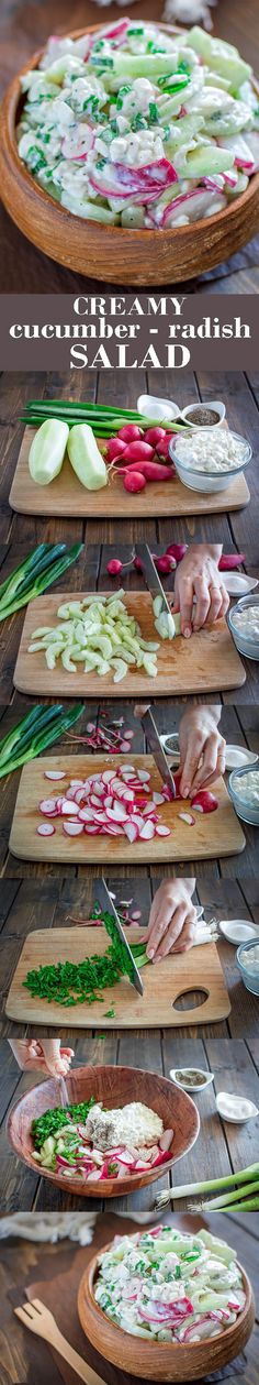 there are many different types of vegetables being cut up on the cutting board and ready to be served