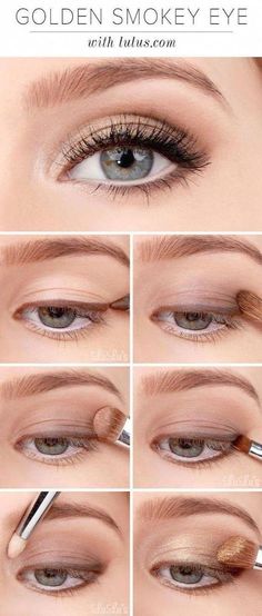 Smokey Eyeshadow Tutorial, Dresses Fairytale, Eyeshadow Smokey Eye, Simple Eyeshadow Tutorial, Make Up Mata, Easy Eye Makeup Tutorial, Tutorial Eyeliner, Fair Skin Makeup, Best Makeup Tutorials