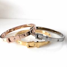 Stainless steel 18k gold plated, rhodium plated, rose gold 2.8" x 1.77" - Suitable for wrist circumference up to 6.50" Hypoallergenic Tarnish resistant Lion Bracelet, Bicycle Chains, Dragon Bracelet, Crystal Bangle, Cartier Love Bracelet, Gold Set, Bracelet Stack, Gold Bangles, Chain Bracelet