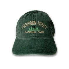 Explore the great outdoors in style with this Forbidden Forest National Park Embroidered Cap. This baseball cap features beautiful embroidery of the park's name and is perfect for any nature enthusiast. The hat is designed to fit all head sizes and is unisex, making it a great addition to any wardrobe. The cap's style is perfect for casual outings, camping trips, and other outdoor activities. Get ready to take on the wilderness with this comfortable and stylish baseball cap! Forbidden Forest, Embroidered Cap, Hat Embroidery, Embroidered Caps, Hat Baseball, Glacier National, The Wilderness, Glacier National Park, Dear Santa