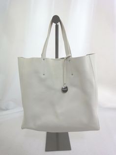 Pulicati White leather shopper tote 13x16 Snap closure comes with shoulder strap to make crossbody cl115 Everyday Saffiano Leather Shoulder Bag With Dust Bag, White Saffiano Leather Bag For Everyday Use, Saffiano Leather Bag With Silver-tone Hardware For Shopping, White Saffiano Leather Bag For Daily Use, Daily Use Saffiano Leather Bag With Silver-tone Hardware, Everyday Saffiano Leather Bag With Silver-tone Hardware, Shopper Tote, Handbag Purse, White Leather