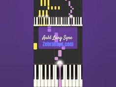 an image of a piano that is purple and black with the words auto - long style on it