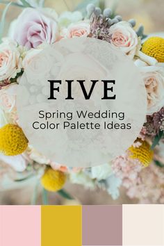 the five spring wedding color palettes