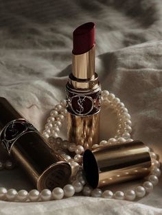 Vintage Lipstick Aesthetic, Dark Lipstick Aesthetic, Red Gold Aesthetic, Red Lip Aesthetic, Red And Gold Aesthetic, Ysl Vibes, Cherry Red Lipstick