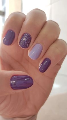 Very Short Purple Nails, Simple Gel Nails Short Purple, Short Nails Ideas Purple Aesthetic, Short Purple Manicure, Short Dark Purple Nail Ideas