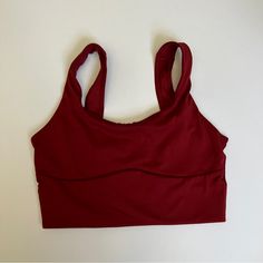 Dark Red Xs New Red Casual Activewear For Sports, Red Athleisure Sports Bra For Workout, Casual Red Stretch Sports Bra, Red Stretch Sports Bra, Sporty Red Stretch Sports Bra, Functional Red Sports Bra For Yoga, Casual Red Sports Bra For Gym, Sporty Red Sports Bra, Casual Red Fitted Sports Bra