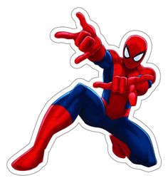 a cartoon spider man with his arms out