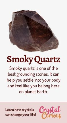 Smoky Quartz Meaning, Quartz Meaning, Crystals Healing Properties, Spiritual Crystals, Crystal Therapy, Smoky Quartz Crystal, Crystal Healing Stones, Rocks And Gems