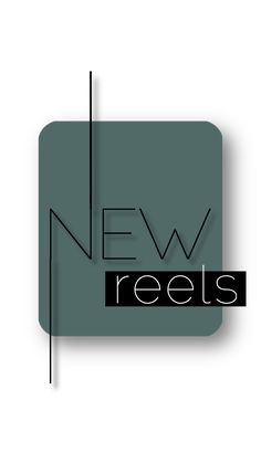 the new reels logo is shown in black and white on a green square background