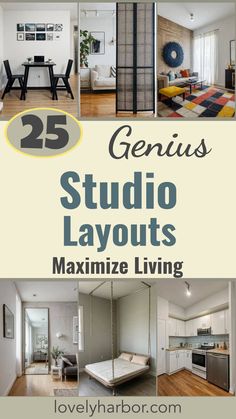 25 Studio Apartment Layout Ideas (Space-Savvy Living) Art Deco Style Furniture, Tiny Studio Apartment Ideas, Girl Apartment Decor