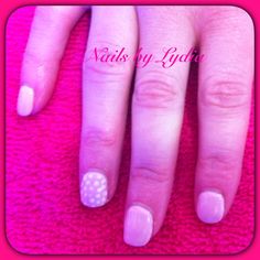 #nails #nailart #Gelish #beautybylydiacarr #polkadot #pink #babypink #cute Polkadot Pink, Nails Nailart, Eyelash Extensions, Baby Pink, Eyelashes, Polka Dots