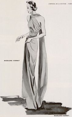 Vintage Fashion 1930s, 1930 Fashion, Madeleine Vionnet, Fashion Illustration Vintage, 30s Fashion, Look Retro, 1930s Fashion, Vintage Couture, Old Fashion