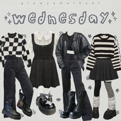 Genderbent Wednesday Addams, Netflix Characters Outfits, Wednesday Addams Wardrobe, Wednesday Aesthetic Outfits, Male Wednesday Addams