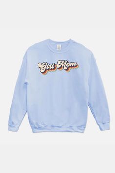 Make a statement in this fun and retro "Girl Mom" sweatshirt. The perfect blend of classic and modern, it's the ultimate way to proudly declare your status as a "Girl Mom"! With a cozy cotton-and-poly blend and a relaxed fit, you're guaranteed comfort along with loads of compliments. Go on and get your girl mom swag on!