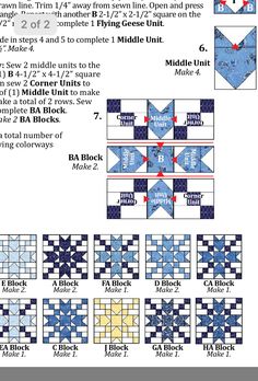 the instructions to make a quilt pattern for a quilter's table topper