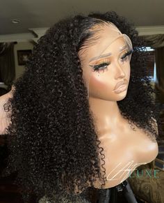 Big Curly Lace Front Wigs On Black Women, Wigs Ideas, Wig Mannequin, Best Hair Dye, Hairstyle Examples, Big Box Braids Hairstyles, Bella Hair, Dyed Hair Inspiration