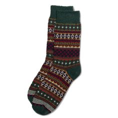 Cotton Fair Isle Socks Mistletoe Large  at Boston General Store Socks Drawing, Fair Isle Socks, Sock Drawer, Fair Isle Pattern, Heritage Fashion, Fair Isle Sweater, Timeless Accessories, Cotton Socks, Toe Designs